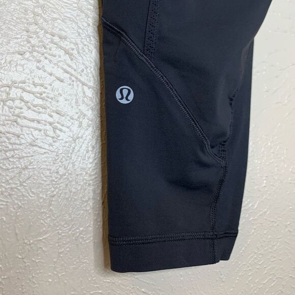 Lululemon run for it crops black pig pink - Picture 9 of 13